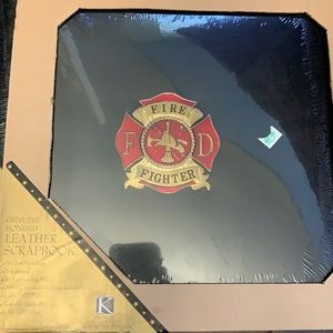 12 x 12 Firefighter Leather scrapbook